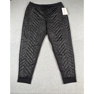 Athleta Apres Ski Down Jogger Black Quilted Insulated Pants 467123 Womens 16 NWT